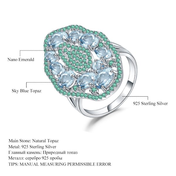 Gemstone Rings-W0434R - 图片 2