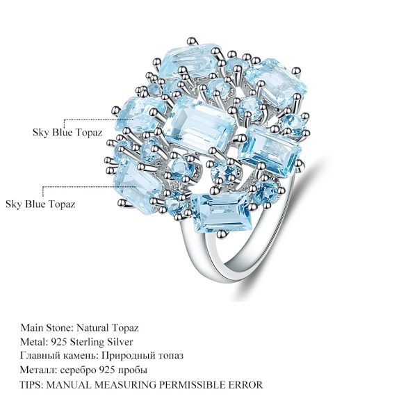 Natural Topaz Ring-C1213R - 图片 4