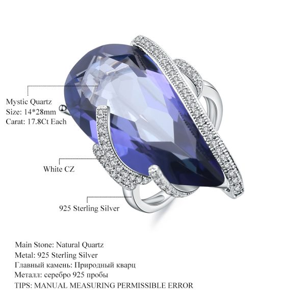 Natural diopside ring-F658R - 图片 2