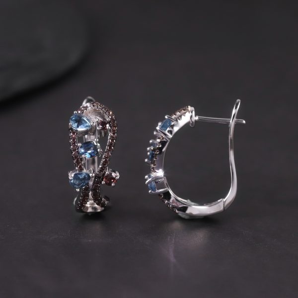 Gemstone Earrings-W0338E - 图片 2