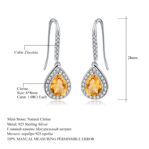 Gemstone Earrings-C472E-b - 图片 6