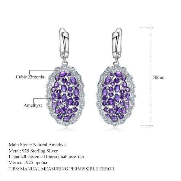 Gemstone Earrings-C554E3 - 图片 2