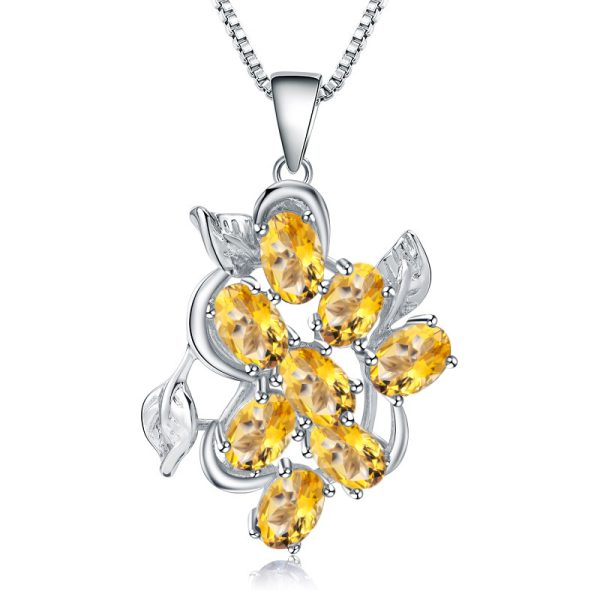Natural Topaz Necklace-A025P - 图片 5