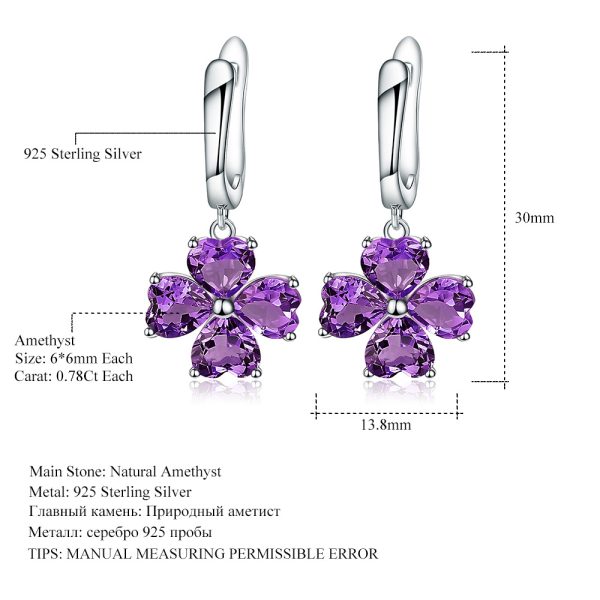 Gemstone Earrings-F0044E3 - 图片 2