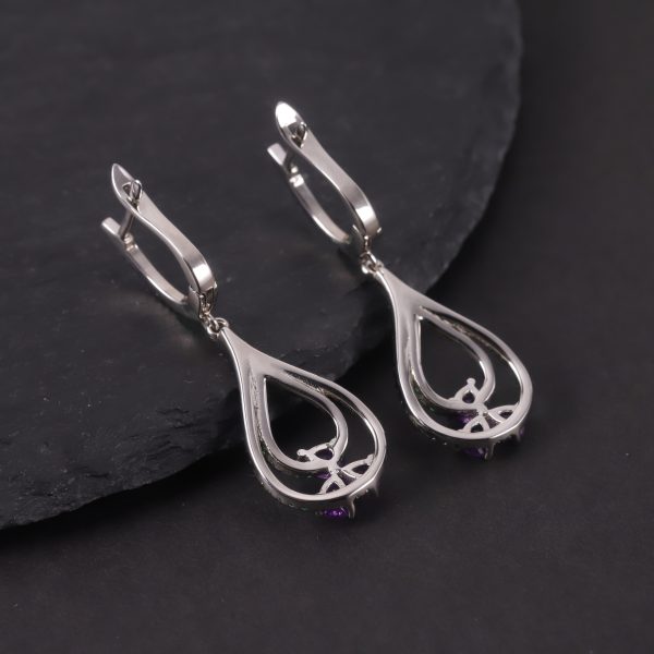 Gemstone Earrings-W0467E - 图片 4