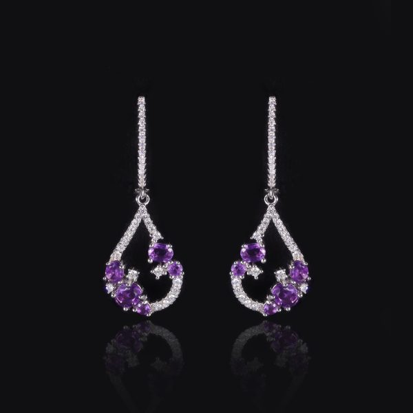 Gemstone Earrings-W0463E - 图片 4