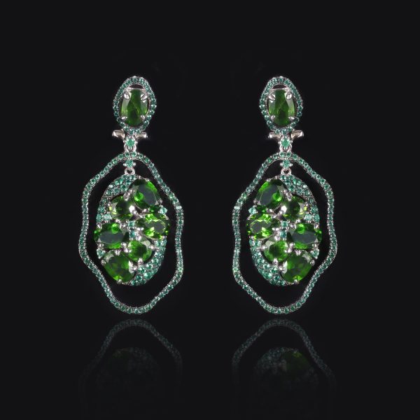 Gemstone Earrings-W0435E - 图片 3