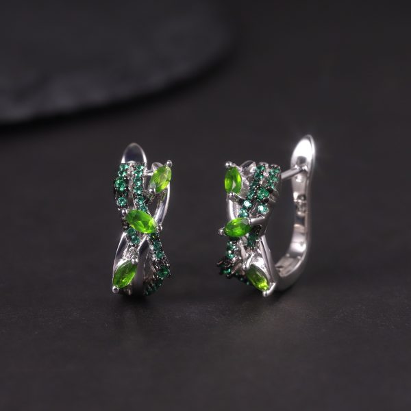 Gemstone Earrings-W0344E - 图片 3