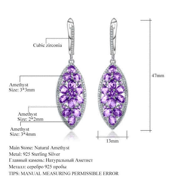 Gemstone Earrings-A3256E3 - 图片 2