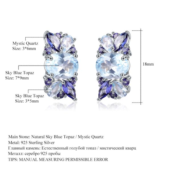 Gemstone Earrings-C1354E3 - 图片 2