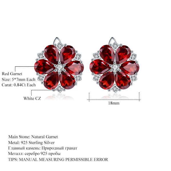 Gemstone Earrings-H009E3 - 图片 2