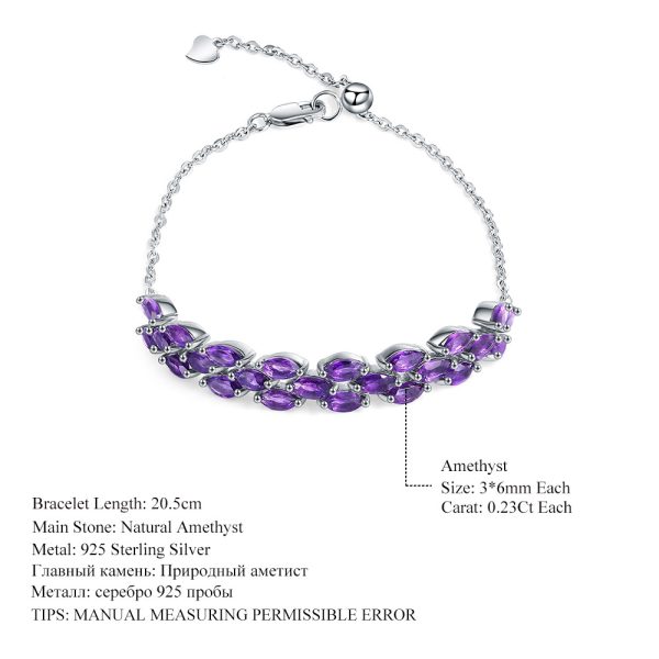 Gemstone Bracelet-F0072B - 图片 2