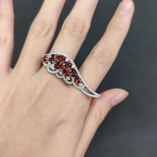 Natural Garnet Ring-W0505R - 图片 5