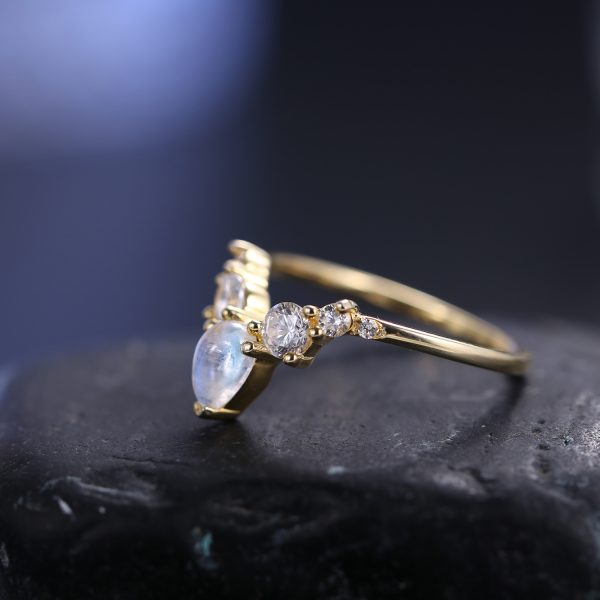 Moonlight Stone Rings-OL0933R - 图片 3