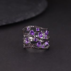 Natural Amethyst Ring-W0338R