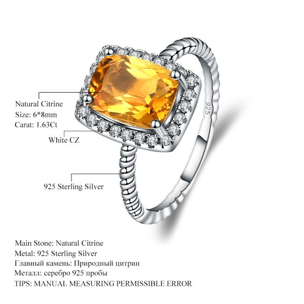 Natural Citrine Rings-C4947R - 图片 5