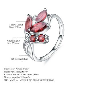 Natural garnet ring-K110R