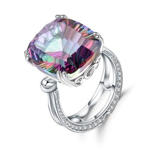 Laminated crystal ring-A073R
