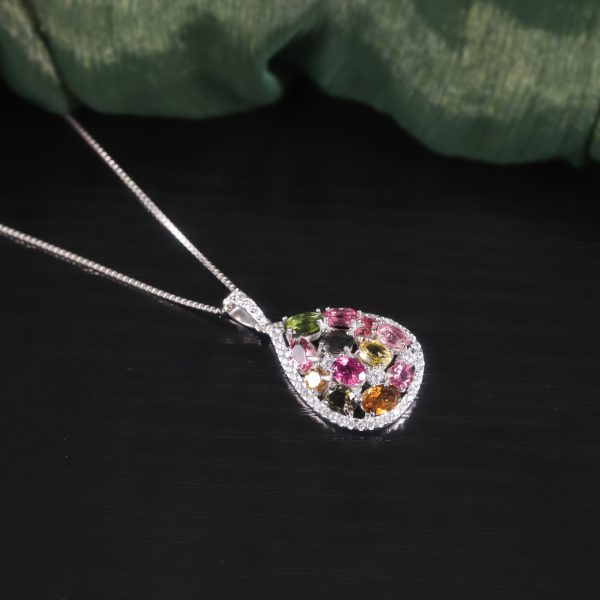 Gemstone Necklace-A3250P - 图片 2
