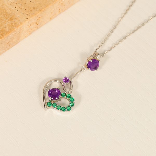 Gemstone Necklace-A378P - 图片 3