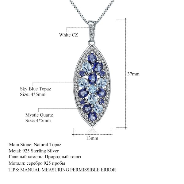 Gemstone Necklace-A3256P - 图片 2