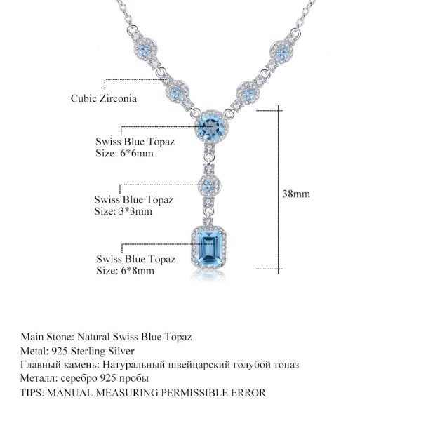 Gemstone Necklace-F807NMS - 图片 2