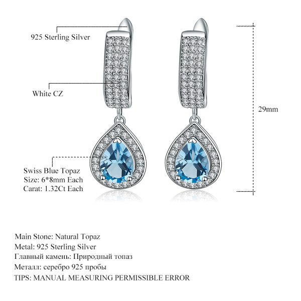 Gemstone Earrings-C472E3 - 图片 5