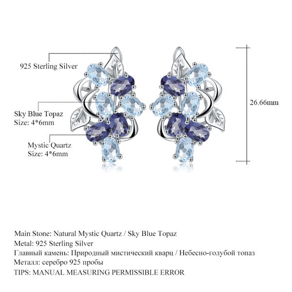 Gemstone Earrings-A025E3 - 图片 2