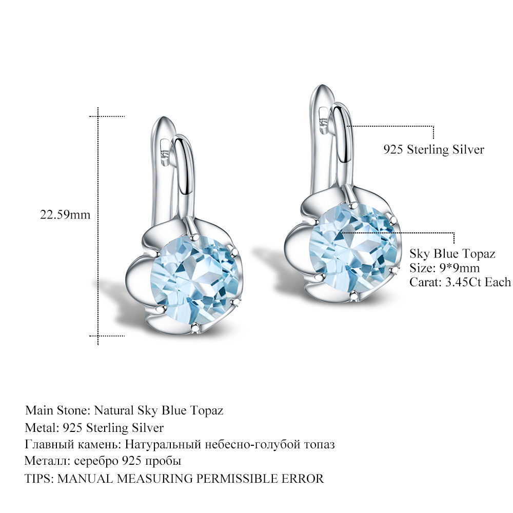 Gemstone Earrings-K043E3 - 图片 5