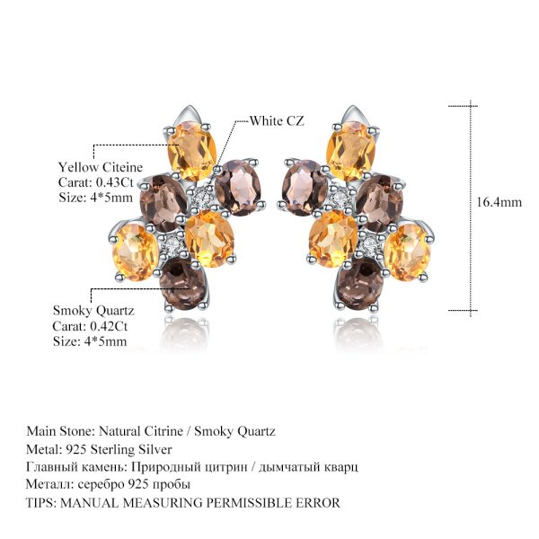 Gemstone Earrings-A5051E3 - 图片 2