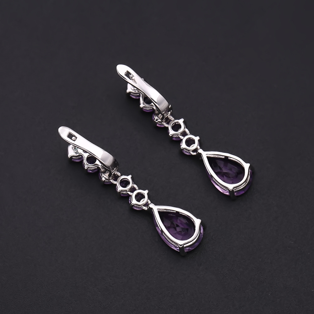 Gemstone Earrings-A476E3-b - 图片 6