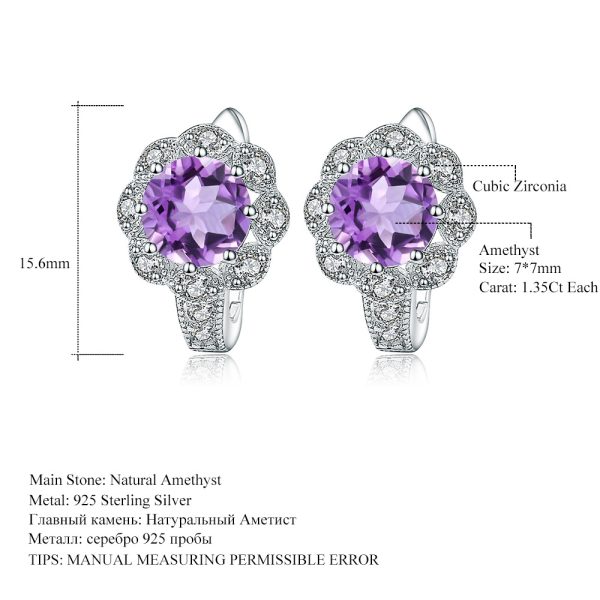 Gemstone Earrings-F0314E3 - 图片 2