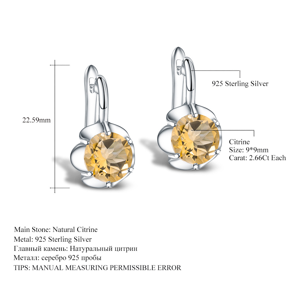 Gemstone Earrings-K043E3 - 图片 4