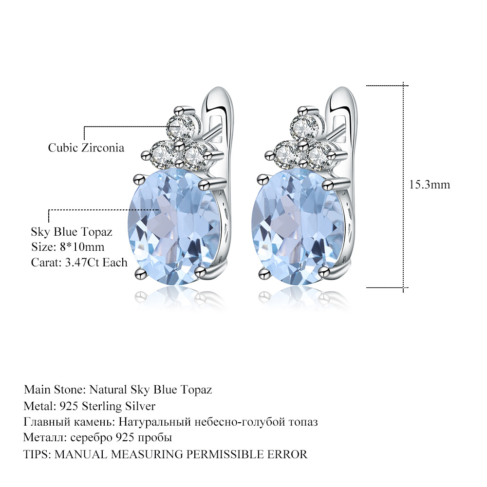 Gemstone Earrings-F0066E3 - 图片 3
