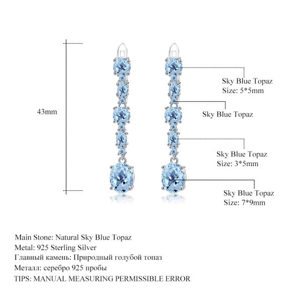 Gemstone Earrings-A4072E3 - 图片 2