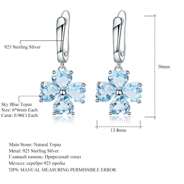 Gemstone Earrings-F0044E3 - 图片 3
