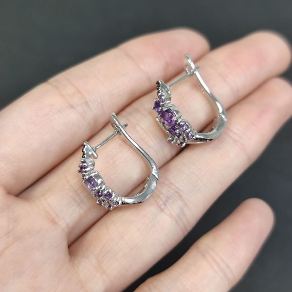 Gemstone Earrings-W0831E - 图片 5