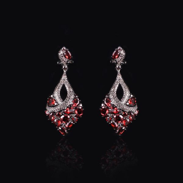 Gemstone Earrings-W0453E - 图片 2