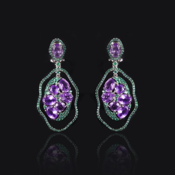Gemstone Earrings-W0435E