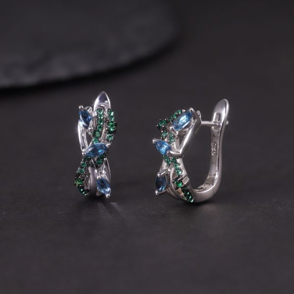 Gemstone Earrings-W0344E - 图片 2