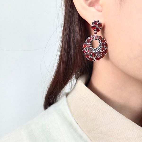 Gemstone Earrings-w0448e - 图片 4