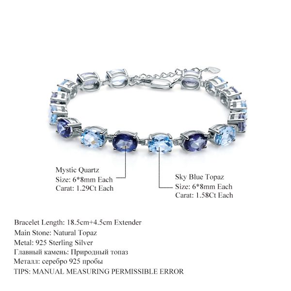 Gemstone Bracelet-A2268B - 图片 2