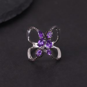 Natural Amethyst Ring-W0372R