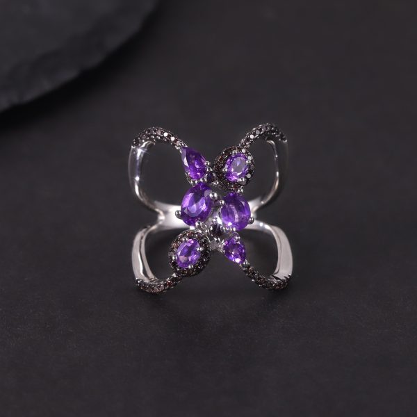 Natural Amethyst Ring-W0372R