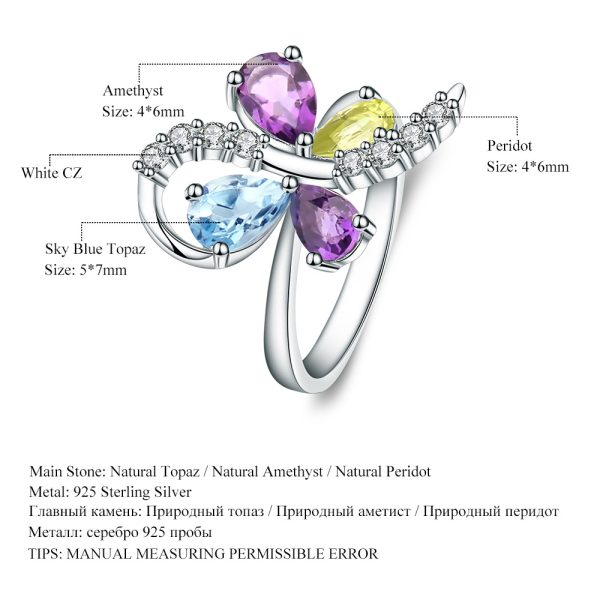 Natural Gemstone Rings-F0333R - 图片 3