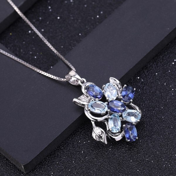 Natural Topaz Necklace-A025P - 图片 8