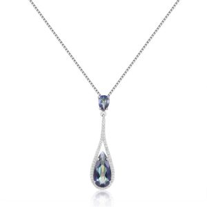 Gemstone Crystal Necklace-C3260P
