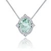 Colorful green amethyst necklace-OL0001P