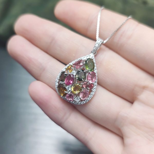 Gemstone Necklace-A3250P - 图片 3
