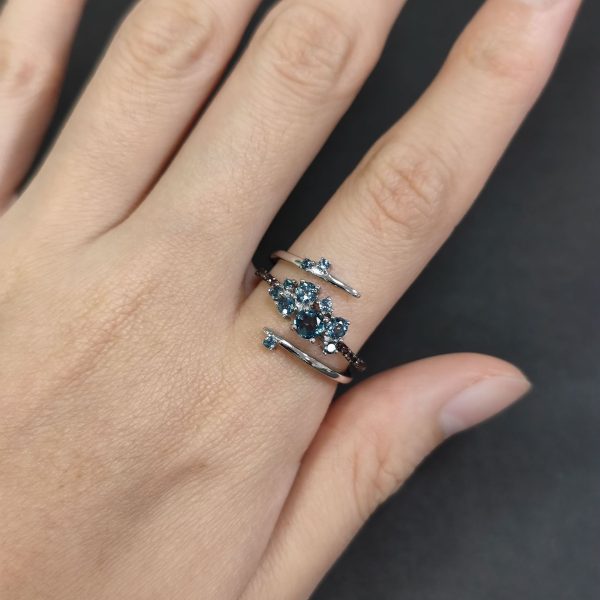 Natural garnet ring-W0831R - 图片 5